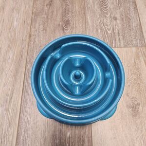 Slow Feeder Dog Bowl Slow Eating Blue Small Medium Large Breed Special Diet